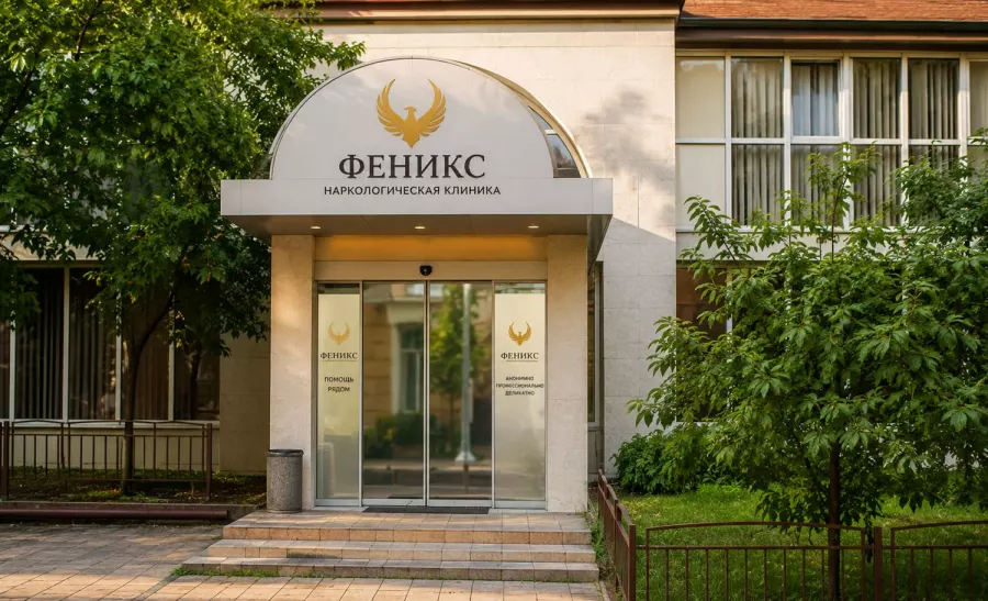 Вход в наркологическую клинику «Феникс» в Абакане